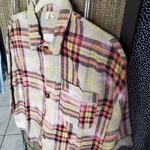 Out from Under Flannel Crop Top